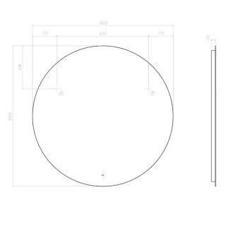 Зеркало с подсветкой Vigo Otti Classic 087 100 см